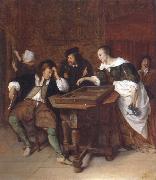 Jan Steen The Tric-trac players oil on canvas